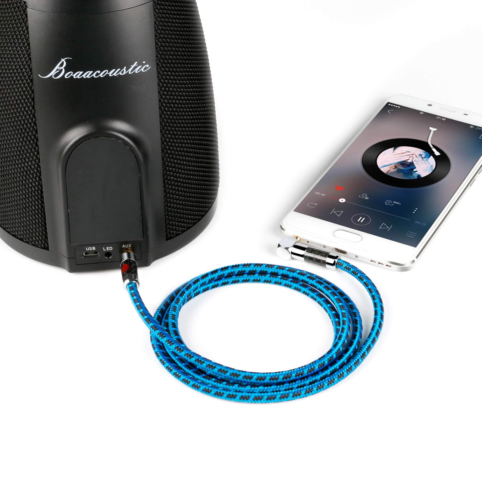 Amazon.co.jp: AUXオーディオケーブル片側L型 3.5 mmto 3.5mmステレオ